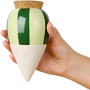 Hydrating Olla, Green and green stripes