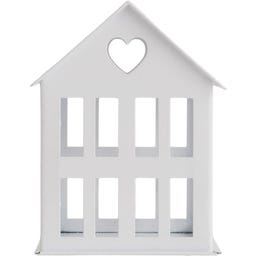 Eulenschnitt Maison en Métal Blanche - mini (8 x 8 x 12 cm)