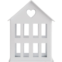 Eulenschnitt Maison en Métal Blanche