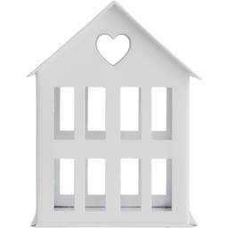 Eulenschnitt Maison en Métal Blanche - mini (8 x 8 x 12 cm)