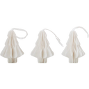 Paper Fir Tree Pendants - Set of 3, natural