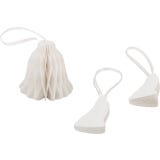 Papierowa zawieszka, dzwonek, 3 szt., naturalny