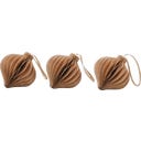Decorazione in Carta da Appendere - 7 cm, Set da 3 Pezzi - Marrone