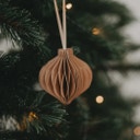 Eulenschnitt Paper Pendants - Set of 3, 7 cm - brown