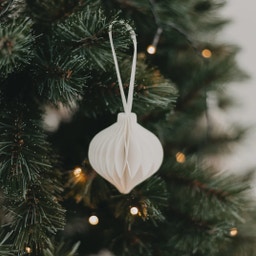 Decoración de Papel para Colgar - 7 cm, Set de 3 Unidades - Natural