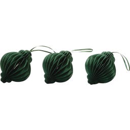 Eulenschnitt Papierowa zawieszka, 3 szt., 10 cm - ciemnozielony