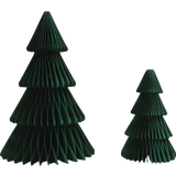 Eulenschnitt Sapins en Papier - Lot de 2 - Vert Fonc&eacute;