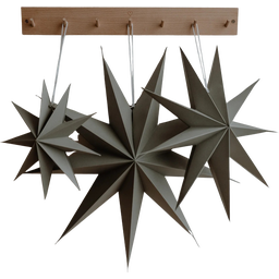 Eulenschnitt 3-delni set papirnatih zvezd - siva