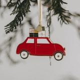 Eulenschnitt Tree Decoration - Christmas Car