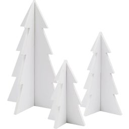 Eulenschnitt Fir Trees - Set of 3 - white