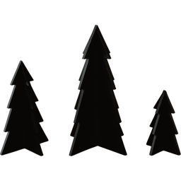 Eulenschnitt Sapins de Noël - Lot de 3 - noir