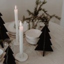 Eulenschnitt Tannenbäume im 3er Set - schwarz