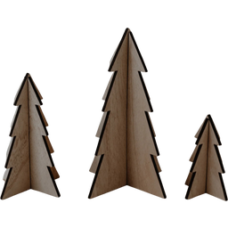 Eulenschnitt Julgranar 3-Pack - natur