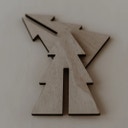 Eulenschnitt Alberi di Natale, Set da 3 Pezzi - Naturale