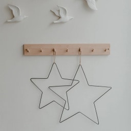 Decorazione in Metallo da Appendere - Set di 2 Pezzi - Stella