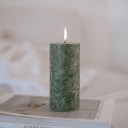 Eulenschnitt Olive Pillar Candle, large - Green