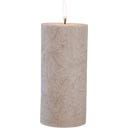 Candela Cilindrica - Olive, Grande, Grigio