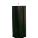 Eulenschnitt Fluted Pillar Candle, large - Black