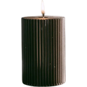 Eulenschnitt Fluted Pillar Candle, small - Black