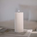 Eulenschnitt Tömbgyertya, bordázott, nagy - fehér