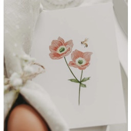 Eulenschnitt Carte Aquarelle - Flower Bee