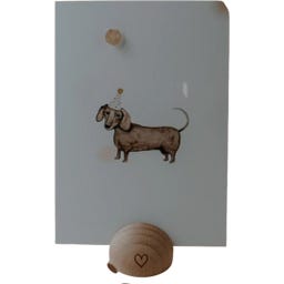 Eulenschnitt Akvarellkort - Dachshund