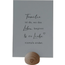 Eulenschnitt Quote Card - Familie ist