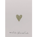 Eulenschnitt Klappkarte - Herz grün