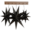 Eulenschnitt Papieren Sterren - Set van 3 - Zwart
