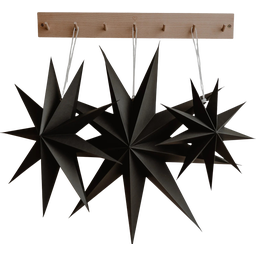 Eulenschnitt Papieren Sterren - Set van 3 - Zwart