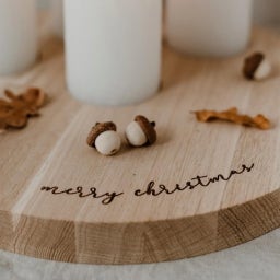 Eulenschnitt Kerzenbrett Merry Christmas 32 cm - 1 Stk.