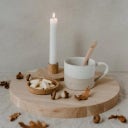 Eulenschnitt Kerzenbrett Merry Christmas 32 cm - 1 Stk.