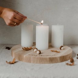 Eulenschnitt Kerzenbrett Merry Christmas 32 cm - 1 Stk.