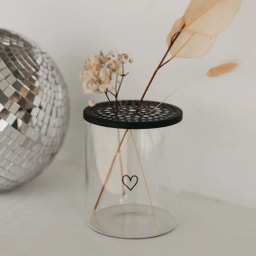 Eulenschnitt Metalldeckel Blumenhalter schwarz