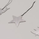 Christmas Tree Decorations, mixed 6 piece set - Silver