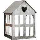 Eulenschnitt Metal House, silver - Small (11.5 x 11.5 x 15.5 cm)