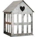 Eulenschnitt Metal House, silver - Small (11.5 x 11.5 x 15.5 cm)