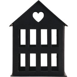 Eulenschnitt Metal House, black - Mini (8 x 8 x 12 cm)