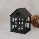 Eulenschnitt Casetta in Metallo - Nero - Mini (8 x 8 x 12 cm)