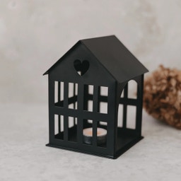 Eulenschnitt Casetta in Metallo - Nero - Mini (8 x 8 x 12 cm)