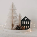 Eulenschnitt Casetta in Metallo - Nero - Mini (8 x 8 x 12 cm)