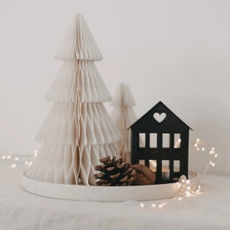 Eulenschnitt Casetta in Metallo - Nero - Mini (8 x 8 x 12 cm)