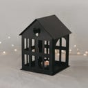 Eulenschnitt Metal House, black - Small (11.5 x 11.5 x 15.5 cm)