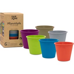 FAIR ZONE Pflanztopf Colour Mix 6er - 1 Set