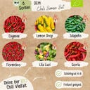 LOVEPLANTS Set de Semillas Bio - Chili Love - 1 set