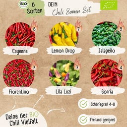 LOVEPLANTS Set de Semillas Bio - Chili Love - 1 set