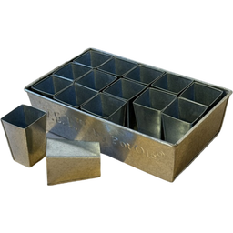 Anzuchtplatte mit 15 tiefen Einzeltöpfen - Verzinkt - 1 Stk.