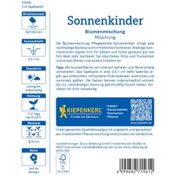 Blumenmischung Pflegeleichte Sonnenkinder, Saatband