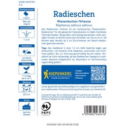 Radieschen Riesenbutter/Vitessa - Saatband