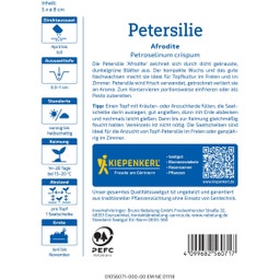 Kiepenkerl Petersilie Afrodite, Saatscheibe